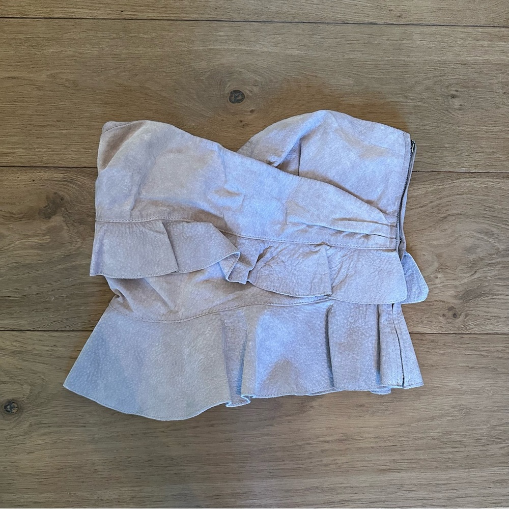 INTERMIX leather tube top